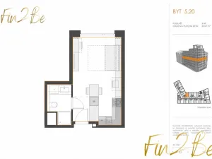 Prodej bytu 1+kk, Praha - Smíchov, Plzeňská, 22 m2