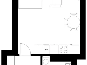 Pronájem bytu 1+kk, Praha - Michle, Brtnická, 30 m2