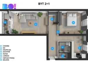 Prodej bytu 2+1, Ostrava, Vincence Makovského, 61 m2