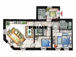 Pronájem bytu 3+kk, Praha - Smíchov, Janáčkovo nábřeží, 83 m2