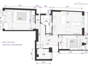 Pronájem bytu 3+kk, Praha - Karlín, Sokolovská, 110 m2