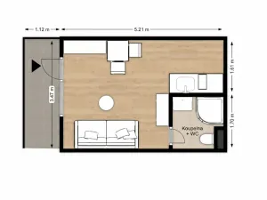 Pronájem kanceláře, Praha - Petrovice, Frostova, 17 m2