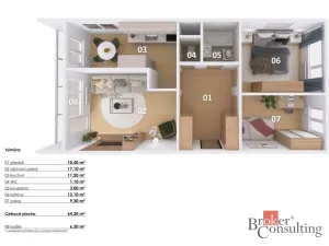 Prodej bytu 3+1, Český Brod, Na Cihelně, 68 m2