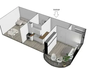 Pronájem bytu 2+1, Hrušovany u Brna, Sídliště, 58 m2