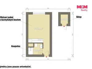 Prodej bytu 1+kk, Horní Bříza, U Vrbky, 22 m2