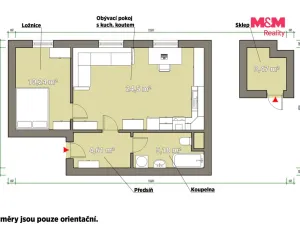 Pronájem bytu 2+kk, Plzeň - Jižní Předměstí, Karlova, 45 m2