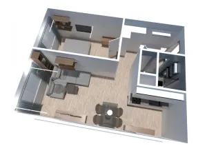 Pronájem bytu 2+kk, Praha - Bohnice, Poznaňská, 43 m2