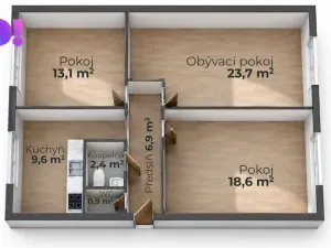 Prodej bytu 3+1, Frýdek-Místek, 1. máje, 74 m2