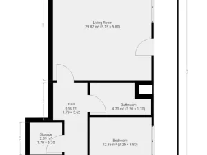 Pronájem bytu 2+kk, Praha - Hloubětín, Poděbradská, 64 m2