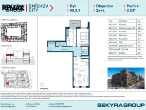 Pronájem bytu 3+kk, Praha - Smíchov, Vackové, 77 m2