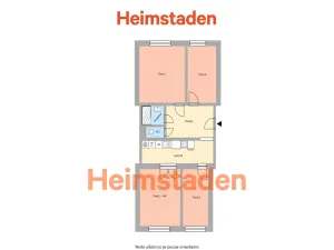 Pronájem bytu 4+kk, Ostrava - Poruba, Matěje Kopeckého, 82 m2