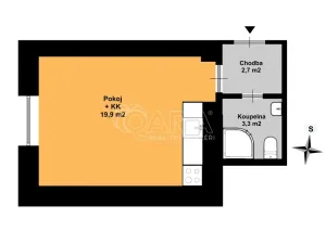 Pronájem bytu 1+kk, Praha - Vršovice, Pod Rapidem, 26 m2