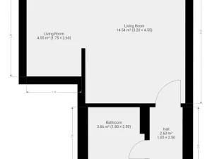 Pronájem bytu 1+kk, Praha - Smíchov, Plzeňská, 29 m2