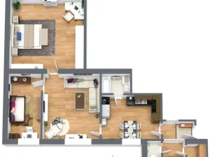 Prodej bytu 3+1, Hrušovany u Brna, Loosova, 93 m2