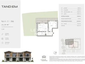 Prodej bytu 2+kk, Horoměřice, J. K. Tyla, 42 m2