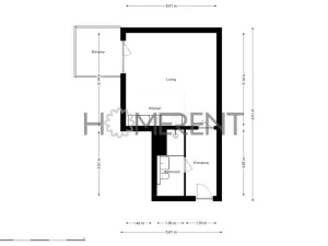 Pronájem bytu 1+kk, Praha - Nové Město, Vyšehradská, 37 m2