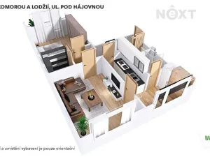 Pronájem bytu 2+1, Šumperk, Pod hájovnou, 56 m2