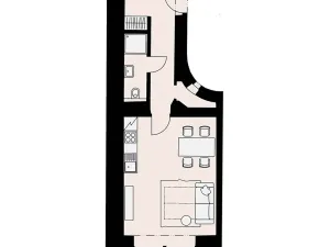 Pronájem bytu 1+kk, Praha, Myslíkova, 36 m2