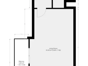 Pronájem bytu 1+kk, Praha - Vysočany, Gerstelova, 47 m2