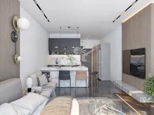 Prodej bytu 1+kk, Agios Amvrosios Keryneias, Kypr, 37 m2