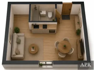 Pronájem bytu 1+kk, Uherský Brod, Kaunicova, 27 m2
