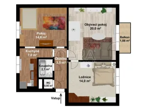 Pronájem bytu 3+1, Nový Jičín, Gregorova, 62 m2