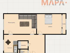 Prodej bytu 2+1, Jirkov, Na Borku, 60 m2