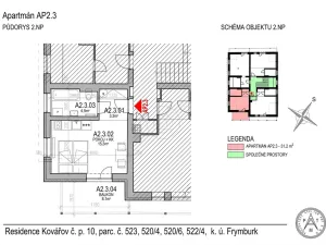 Prodej bytu 1+kk, Frymburk - Kovářov, 31 m2