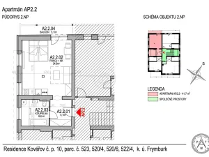 Prodej bytu 1+kk, Frymburk - Kovářov, 42 m2