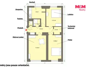 Pronájem bytu 3+1, Planá, Fučíkova, 63 m2