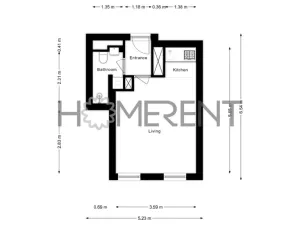 Pronájem bytu 1+kk, Praha - Vinohrady, Lublaňská, 25 m2