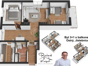 Prodej bytu 3+1, Jistebnice - Ostrý, 55 m2
