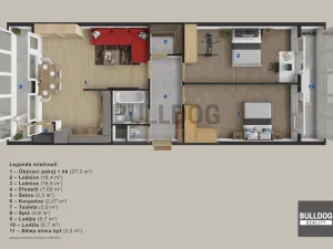 Pronájem bytu 3+kk, Praha - Vršovice, Tádžická, 80 m2