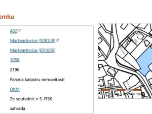 Prodej zahrady, Markvartovice, 2196 m2