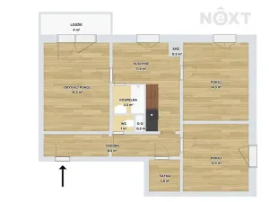 Pronájem bytu 3+1, Olomouc, Přichystalova, 71 m2