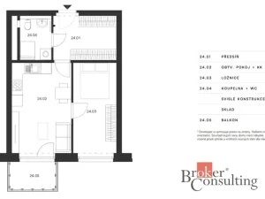 Pronájem bytu 2+kk, Hořovice, Pšeničná, 56 m2