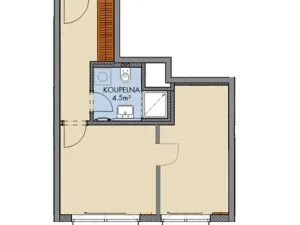Pronájem bytu 2+kk, Praha - Vysočany, Pod Harfou, 36 m2