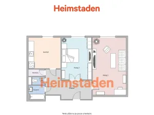Pronájem bytu 2+1, Havířov - Město, Nedbalova, 56 m2