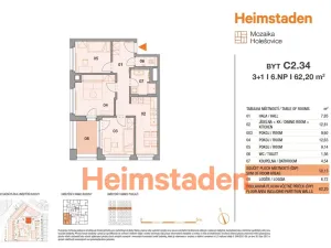 Pronájem bytu 3+1, Praha - Holešovice, U Pergamenky, 61 m2