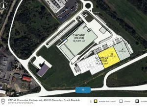 Pronájem výrobních prostor, Chomutov, Karlovarská, 11500 m2
