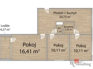 Prodej bytu 3+1, Toužim, Sídliště, 67 m2