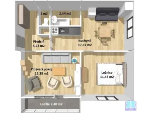 Prodej bytu 2+1, Karlovy Vary, Západní, 53 m2