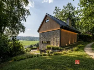 Prodej chaty, Týn nad Vltavou - Hněvkovice na levém břehu Vltavy, 80 m2