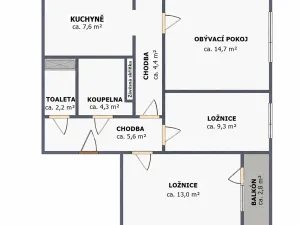 Prodej bytu 3+kk, Praha - Kamýk, Machuldova, 66 m2