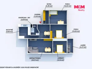 Prodej bytu 4+1, Rokycany - Nové Město, Pražská, 92 m2