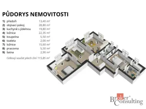 Prodej bytu 3+1, Liberec - Liberec I-Staré Město, Vítězná, 110 m2