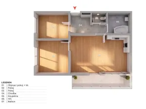 Prodej bytu 3+kk, Šestajovice, Pražská, 64 m2