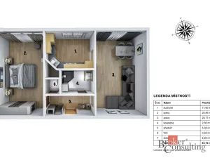 Prodej bytu 2+kk, Benešov, Na Bezděkově, 61 m2