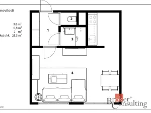 Prodej bytu 1+kk, Praha - Chodov, Augustinova, 33 m2