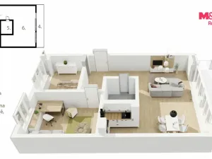 Prodej bytu 3+kk, Poděbrady - Poděbrady III, Budovcova, 69 m2